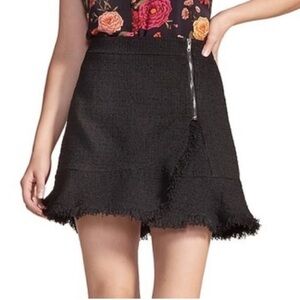 cupcakes & cashmere Black Asymmetrical Skirt in tweed size 4